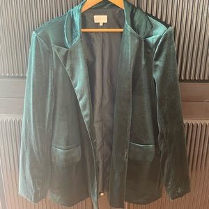 Entro Green Velvet Blazer - Size Large
